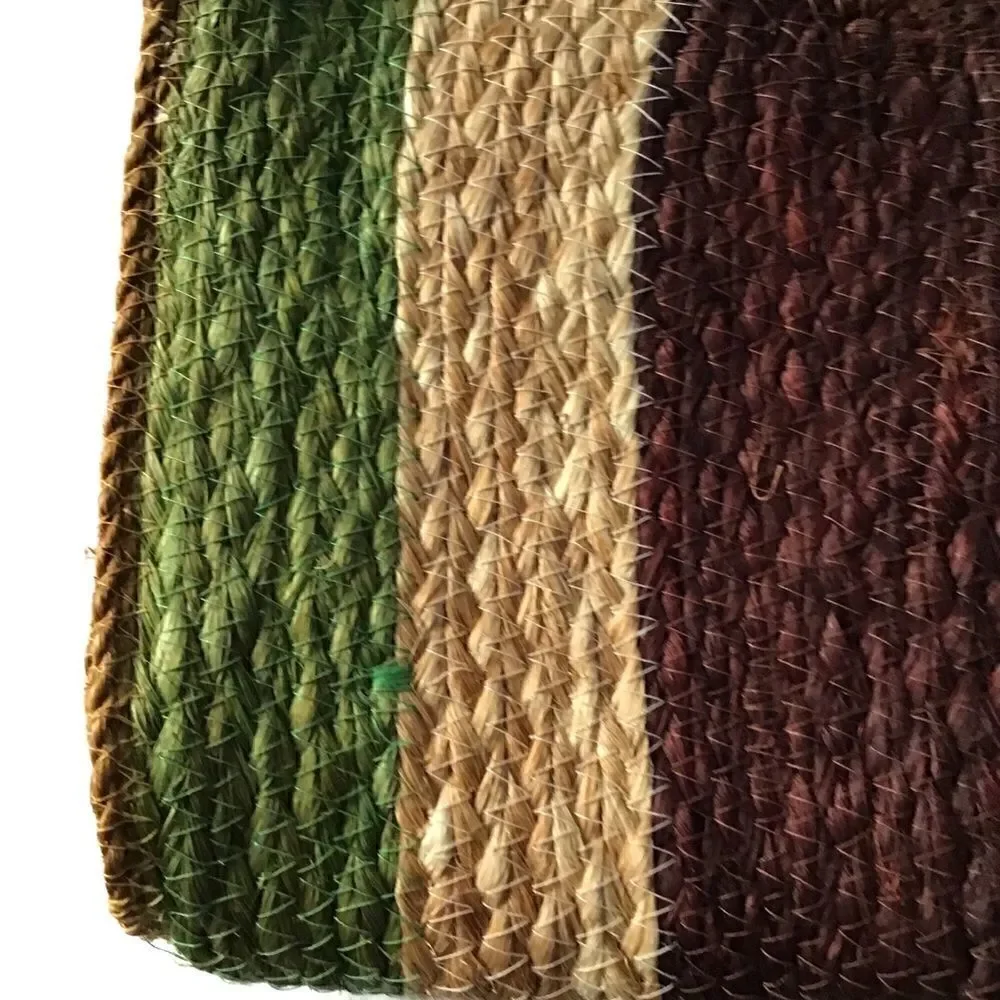 Vintage Dyed Woven Straw Hand Bag